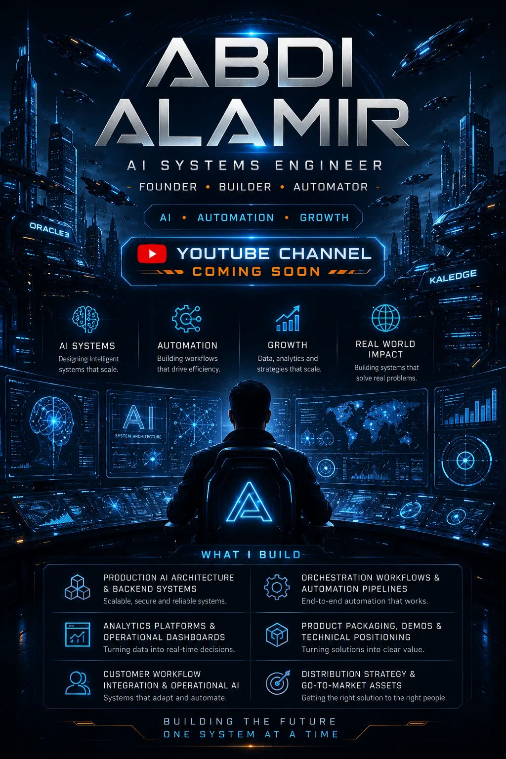 Abdi Alamir — AI Systems Engineer, Founder, Builder, Automator — YouTube Channel Coming Soon